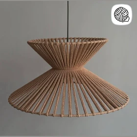 لوستر مکرومه بافی مدل مخروطی سایز 60