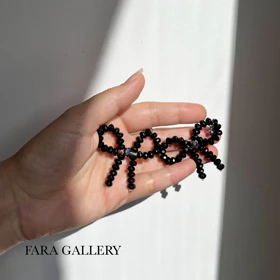 گوشواره پاپیونی کریستالی کد EF08