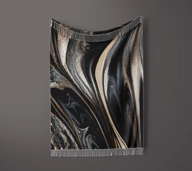شال مبل ریش دار sofa shawl 358