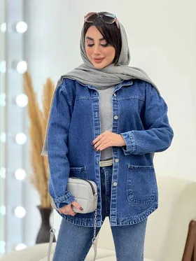 مانتو جین برش‌دار دلانا