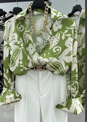 شومیز ساتن طرح گل