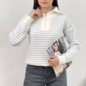 پلیور بافت نیم زیپ 1007351