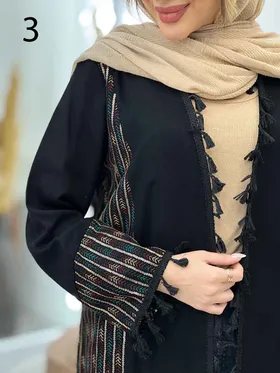 مانتو گلدوزی منگوله‌دار