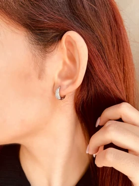 گوشواره حلقه‌ای نگینی X29