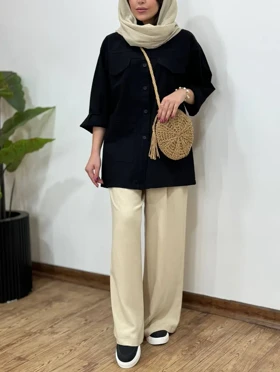 مانتو لینن پنبه رایکا