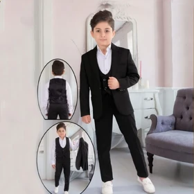 کت و شلوار پسرانه مجلسی با جلیقه برای عروسی