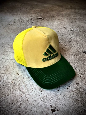 کلاه بیسبالی مخمل وارداتی مدل ADIDAS _ کرم نقاب سبز