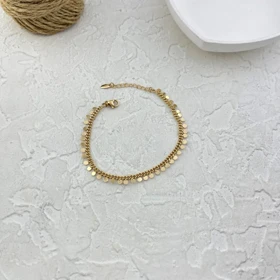 دستبند زنانه طرح طلا با آویز سکه‌ای ژوپینگ