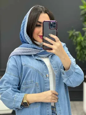 مانتو جین برش‌دار