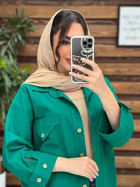 مانتو شومیزی سر جیب مثلثی