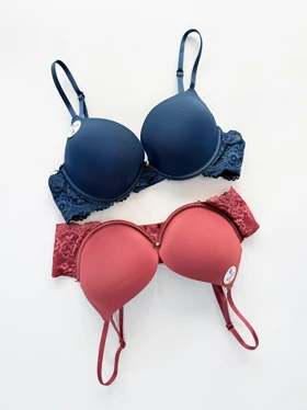 سوتین تک اسفنجی فنر دار کنار گیپور وسط نگین