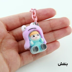 جاکلیدی فانتزی عروسکی دخترانه (بنفش)