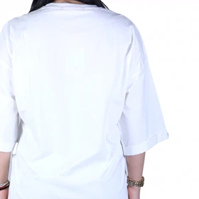 تیشرت زنانه لانگ چاپی