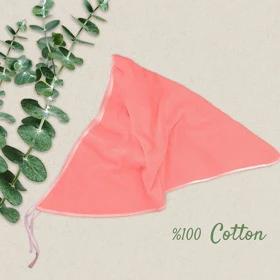 حوله سر طرح ساده مدل روسری رنگ گلبهی