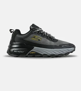 کفش کتانی طبی ورزشی مشکی طوسی SKECHERS max protect مدل 7570