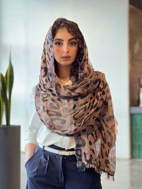 شال پلنگی Milano (قهوه ای)