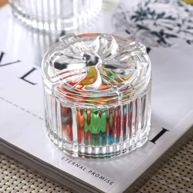 قندان بلوری گرد طرح درب پاپیون BA135/ DELI