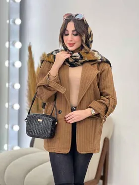 پالتو دو دکمه آستین سگک