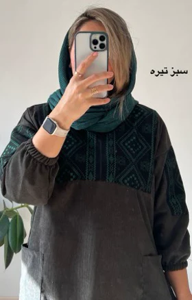 مانتو مخمل کبریتی ترنم 8