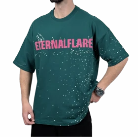 تیشرت آستین کوتاه مردانه سبز دونخ مدل ETERNALFLARE