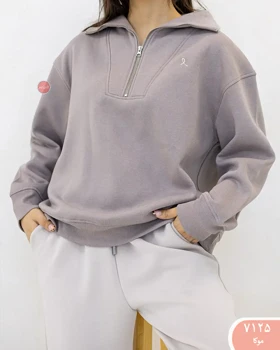 دورس یقه دارنیم زیپ 7125