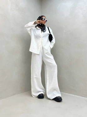 ست شومیز و شلوار پنبه‌ای