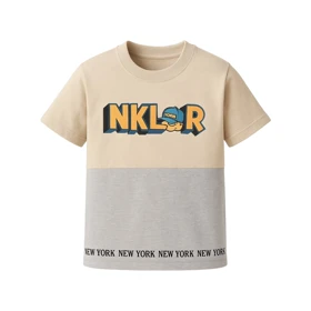 ست تیشرت آستین کوتاه و شلوارک راحتی پسرانه مدل PJ1393