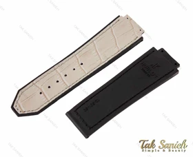 بند چرمی ساعت مچی هابلوت مردانه طوسی Hublot-Strap-2976-G