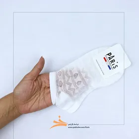 جوراب توری نخی طوسی برند پاریس