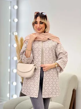 مانتو ژاکارد طرح لوزی
