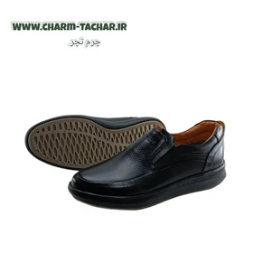 کفش طبی مردانه بدون بند چرم طبیعی