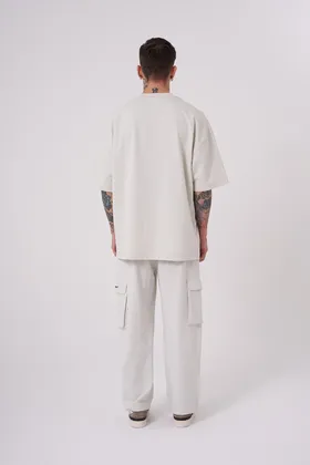تیشرت مردانه Machinist Dollar Basic Oversize Grey M1965