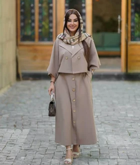 ست دوتیکه کراپ و دامن فریال