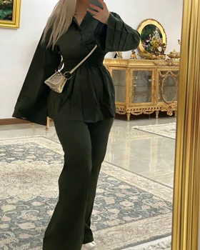 مانتو شلوار آستین کلوش