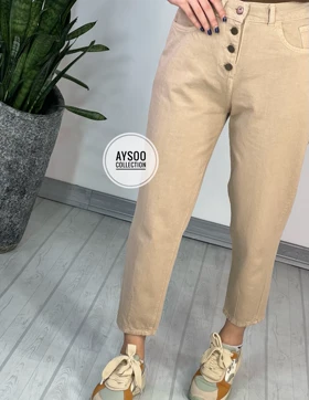 شلوار مام استایل کتان1