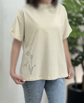 تیشرت زنانه گل لاله