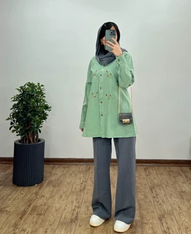 مانتو گلدوزی رزا