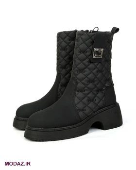 نیم بوت زنانه زمستانه آتریسا طرح لوزی miu miu