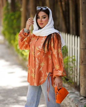 مانتو شومیزی رنگین کمان کد 2844