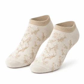 جوراب مچی زنانه پنبه‌ای طرح دار Family Socks بدون درز و معطر