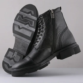 نیم بوت مردانه چرم یلسان مدل آشا کد 550-GF