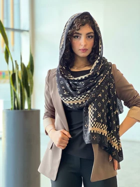 شال بهاره ال وی (مشکی)
