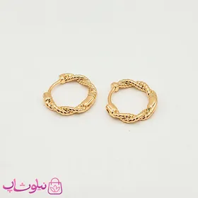 گوشواره حلقه‌ای زنانه ژوپینگ طرحدار بدون نگین