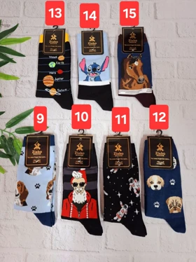 جوراب ساق‌دار طرح دار کد 1495