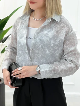 ست شومیز شیشه ای و تاپ زنانه ژیلا - توسی