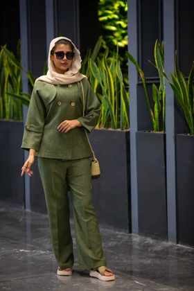 مانتو شلوار اسلپ پالیز