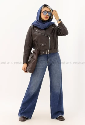 بایکر چرم آستر دار زارا کد1004863