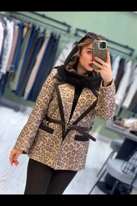 کت فوتر یقه انگلیسی پلنگی