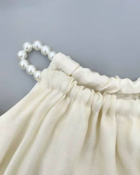 تاپ بند مروارید سرشونه باز کد 4607