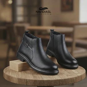 نیم بوت زنانه چرم کد 2049026